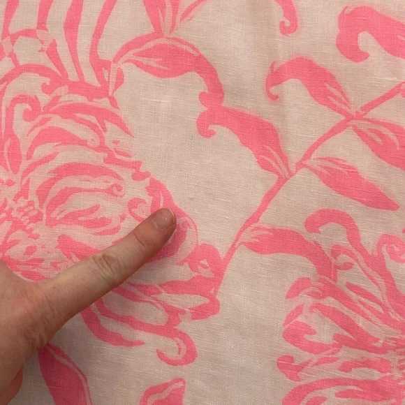 Lilly Pulitzer Mialeigh Palm Print Shift Dress Women’s Size 14 Pink and White - Picture 9 of 14